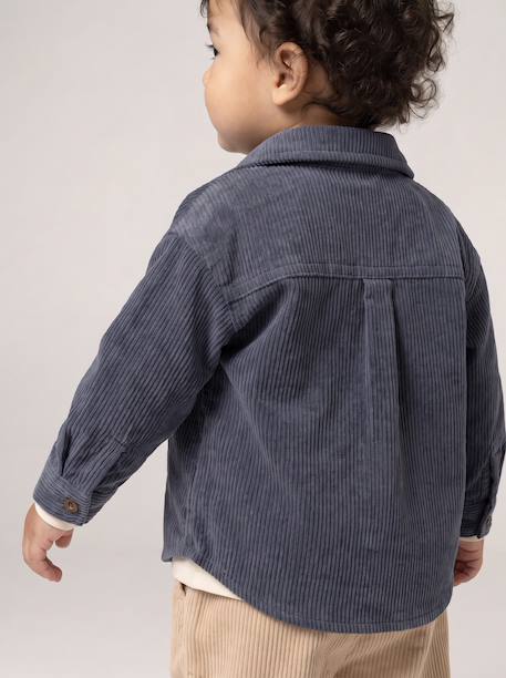 Surchemise bébé garçon bleu grisé 6 - vertbaudet enfant 