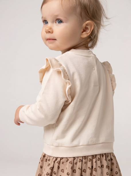 Robe bébé fille manches longues vanille 10 - vertbaudet enfant 