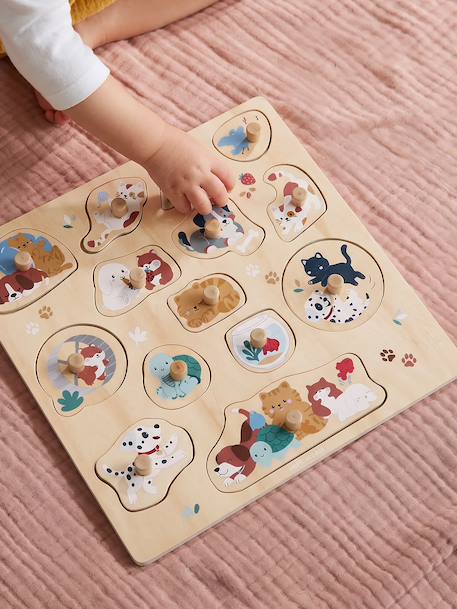 Puzzle boutons animaux en bois FSC® Big Family 5 - vertbaudet enfant 