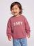 Sweat-shirt bébé fille message imprimé framboise+rose poudré+vanille 1 - vertbaudet enfant 