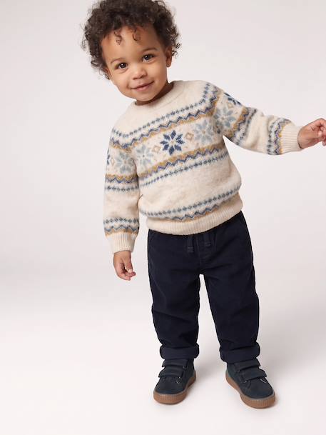 Pull bébé garçon manches longues beige chiné 7 - vertbaudet enfant 