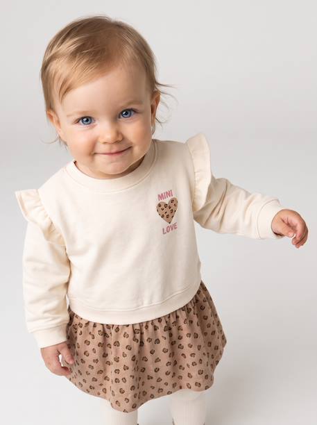 Robe bébé fille manches longues vanille 8 - vertbaudet enfant 