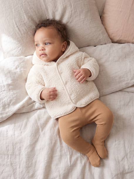 Gilet à capuche naissance vanille 2 - vertbaudet enfant 