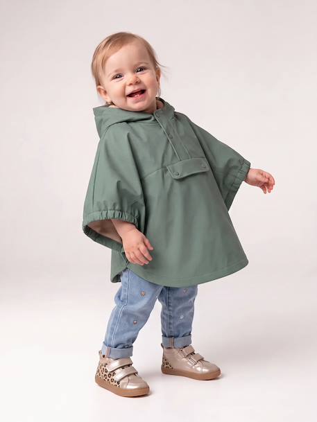 Cape de pluie bébé vert 1 - vertbaudet enfant 