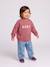 Jean large bébé fille petits coeurs brodés denim gris+stone 8 - vertbaudet enfant 
