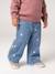 Jean large bébé fille petits coeurs brodés denim gris+stone 17 - vertbaudet enfant 