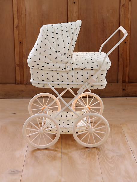 Landau pour poupon Coeur fondant+écru 4 - vertbaudet enfant 