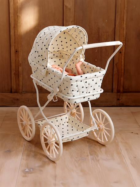 Landau pour poupon Coeur fondant+écru 5 - vertbaudet enfant 