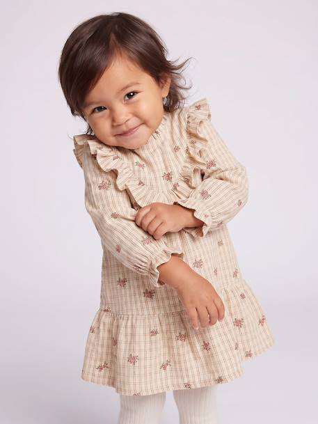 Robe bébé fille manches longues écru 8 - vertbaudet enfant 