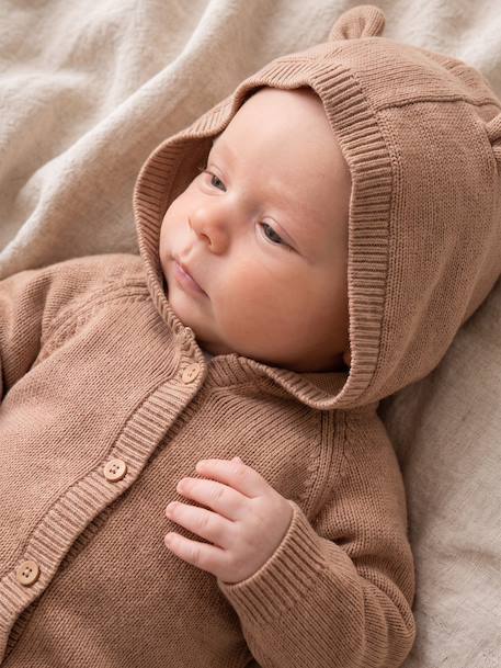 Combinaison bébé à capuche manches longues beige 7 - vertbaudet enfant 