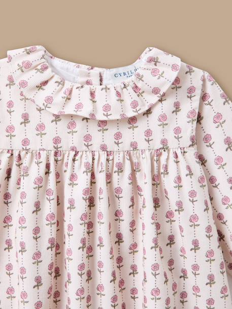 Robe imprimée en velours bébé Imprimé rosie 2 - vertbaudet enfant 