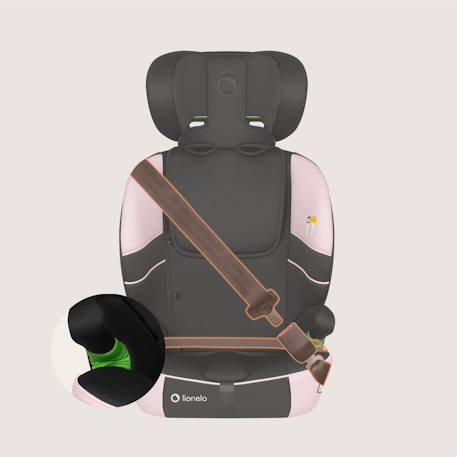 Siège auto évolutif levi fix i-size 76-150 cm avec isofix, groupe 1/2/3 Black carbon+Blue cobalt+Grey stone+Pink baby 22 - vertbaudet enfant 