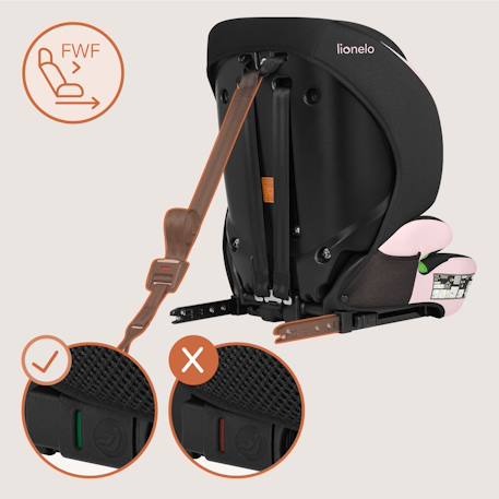 Siège auto évolutif levi fix i-size 76-150 cm avec isofix, groupe 1/2/3 Black carbon+Blue cobalt+Grey stone+Pink baby 21 - vertbaudet enfant 