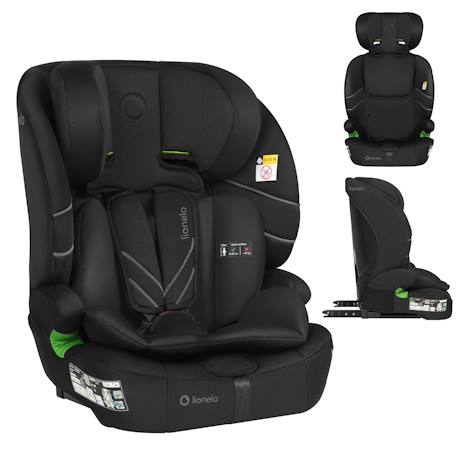Siège auto évolutif levi fix i-size 76-150 cm avec isofix, groupe 1/2/3 Black carbon+Blue cobalt+Grey stone+Pink baby 1 - vertbaudet enfant 
