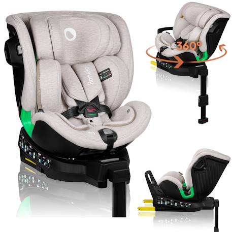 Siège auto pivotant 360° harmony i-size 40-150 cm avec isofix et tissu 60% bambou Beige sand+Black carbon+Grey concrete+Grey graphite+Pink mauve+Red brick 1 - vertbaudet enfant 