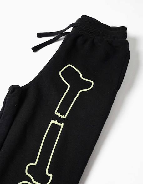 Pantalon de jogging en molleton avec imprimé qui brille dans le noir Noir 3 - vertbaudet enfant 