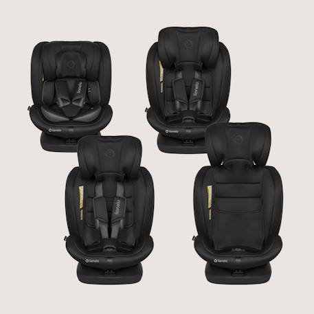 Siège auto pivotant 360° bastiaan i-size 40-150 cm avec isofix et sideprotect Black carbon+Black grey+Black red+Green forest 2 - vertbaudet enfant 
