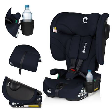 Siège auto pliable nelly i-size 76-150 cm avec isofix et top tether Black carbon+Blue navy+Grey graphite 7 - vertbaudet enfant 