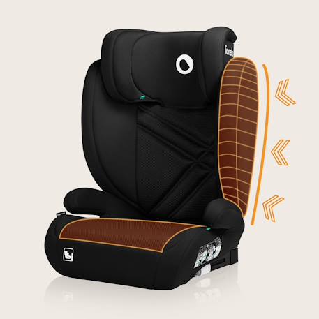 Siège auto hugo i-size 100-150 cm avec isofix et appui-tête à mémoire de forme Black carbon+Black grey+Black red+Pink baby 5 - vertbaudet enfant 