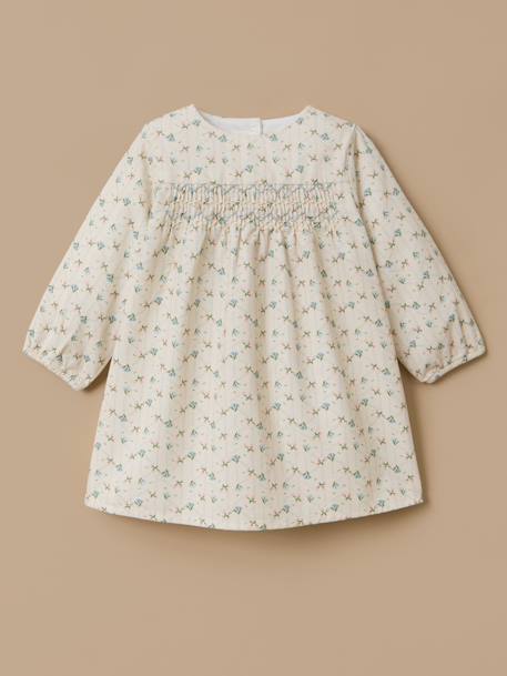 Robe imprimée en velours bébé Imprimé camilla 1 - vertbaudet enfant 