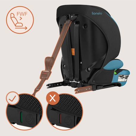 Siège auto évolutif levi fix i-size 76-150 cm avec isofix, groupe 1/2/3 Black carbon+Blue cobalt+Grey stone+Pink baby 9 - vertbaudet enfant 