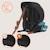 Siège auto évolutif levi fix i-size 76-150 cm avec isofix, groupe 1/2/3 Black carbon+Blue cobalt+Grey stone+Pink baby 9 - vertbaudet enfant 