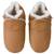 Chaussons bébé cuir souple uni fourrés Marron 2 - vertbaudet enfant 