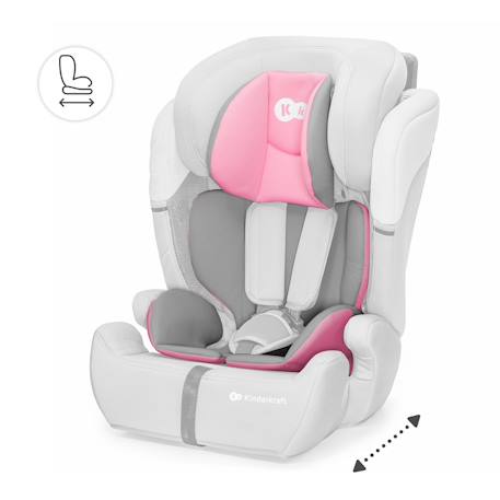 Siège auto Kinderkraft COMFORT UP i-Size 76-150 cm ceinture sécurité + organisateur Gris+Noir+Rose+Vert 16 - vertbaudet enfant 