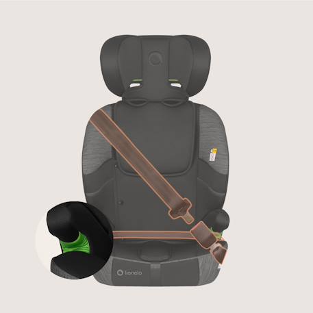 Siège auto évolutif levi fix i-size 76-150 cm avec isofix, groupe 1/2/3 Black carbon+Blue cobalt+Grey stone+Pink baby 16 - vertbaudet enfant 