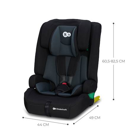 Siège auto Kinderkraft SAFETY FIX 2 i-Size 76-150 cm isofix top tether + organisateur voiture Gris+Noir 12 - vertbaudet enfant 