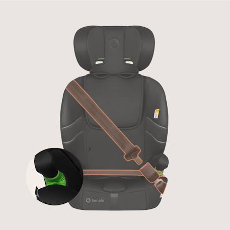 Siège auto évolutif levi fix i-size 76-150 cm avec isofix, groupe 1/2/3 Black carbon+Blue cobalt+Grey stone+Pink baby 4 - vertbaudet enfant 