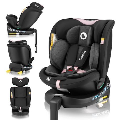 Siège auto pivotant 360° navy i-size 40-150 cm avec isofix et ventilation Black onyx+Black pink+Black red+Black turquoise 7 - vertbaudet enfant 