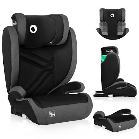 Siège auto hugo i-size 100-150 cm avec isofix et appui-tête à mémoire de forme Black carbon+Black grey+Black red+Pink baby 7 - vertbaudet enfant 