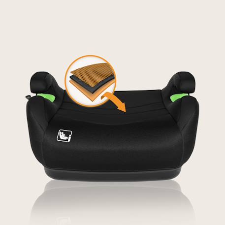 Rehausseur auto luuk fix i-size 125-150 cm avec isofix, groupe 3 Black carbon+Grey stone 4 - vertbaudet enfant 