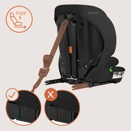Siège auto évolutif levi fix i-size 76-150 cm avec isofix, groupe 1/2/3 Black carbon+Blue cobalt+Grey stone+Pink baby 3 - vertbaudet enfant 