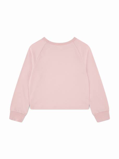 Sweat fille col rond Rose 2 - vertbaudet enfant 