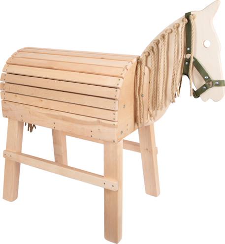 Cheval de bois à monter Beige 1 - vertbaudet enfant 