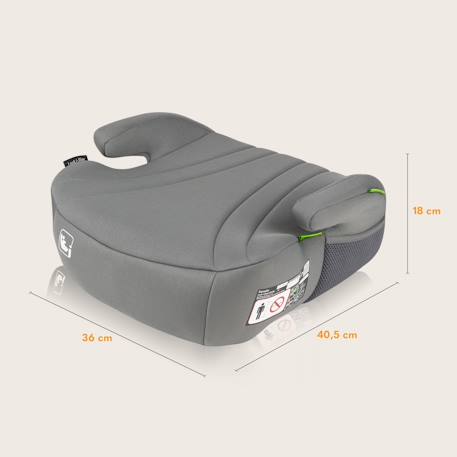 Rehausseur auto léger luuk i-size 125-150 cm, groupe 3 Black+Grey 12 - vertbaudet enfant 