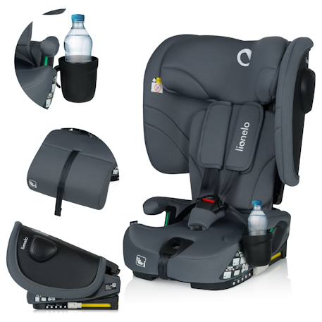 Siège auto pliable nelly i-size 76-150 cm avec isofix et top tether Black carbon+Blue navy+Grey graphite 13 - vertbaudet enfant 