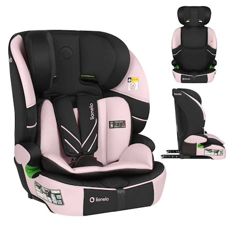 Siège auto évolutif levi fix i-size 76-150 cm avec isofix, groupe 1/2/3 Black carbon+Blue cobalt+Grey stone+Pink baby 19 - vertbaudet enfant 