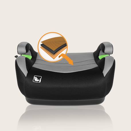 Rehausseur auto luuk fix i-size 125-150 cm avec isofix, groupe 3 Black carbon+Grey stone 10 - vertbaudet enfant 
