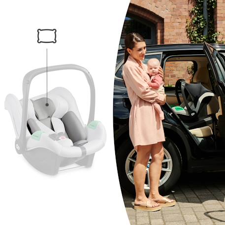Siège auto i-size naissance avec protections renforcées Black+Grey 2 - vertbaudet enfant 