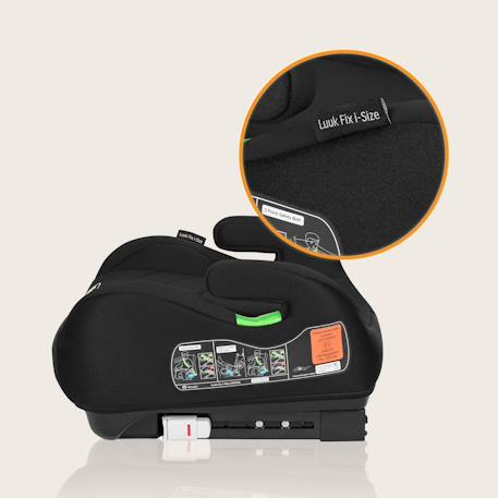 Rehausseur auto luuk fix i-size 125-150 cm avec isofix, groupe 3 Black carbon+Grey stone 2 - vertbaudet enfant 