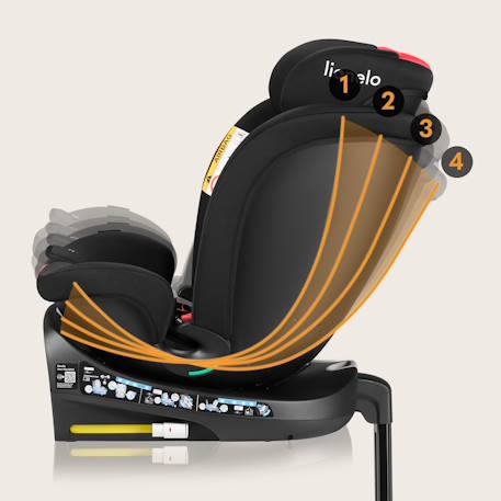 Siège auto pivotant 360° navy i-size 40-150 cm avec isofix et ventilation Black onyx+Black pink+Black red+Black turquoise 17 - vertbaudet enfant 