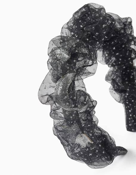 Serre-tête en tulle avec étoiles et lunes Noir 3 - vertbaudet enfant 