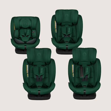 Siège auto pivotant 360° bastiaan i-size 40-150 cm avec isofix et sideprotect Black carbon+Black grey+Black red+Green forest 20 - vertbaudet enfant 