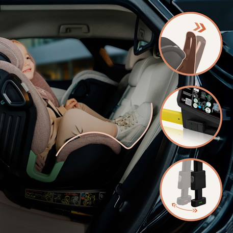 Siège auto pivotant 360° harmony i-size 40-150 cm avec isofix et tissu 60% bambou Beige sand+Black carbon+Grey concrete+Grey graphite+Pink mauve+Red brick 16 - vertbaudet enfant 