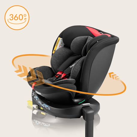 Siège auto pivotant 360° navy i-size 40-150 cm avec isofix et ventilation Black onyx+Black pink+Black red+Black turquoise 15 - vertbaudet enfant 