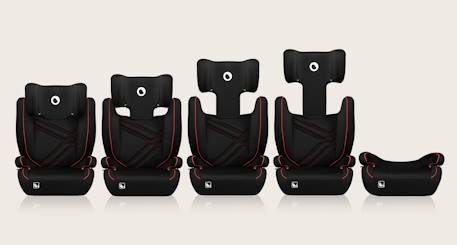 Siège auto hugo i-size 100-150 cm avec isofix et appui-tête à mémoire de forme Black carbon+Black grey+Black red+Pink baby 14 - vertbaudet enfant 