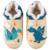 Chaussons bébé cuir souple fourrés gaël et tim les dragons Beige 2 - vertbaudet enfant 